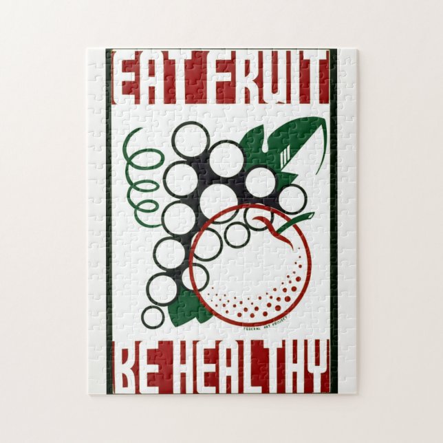 Puzzle Mangez des fruits - Soyez en santé - Poster de l'A (Vertical)