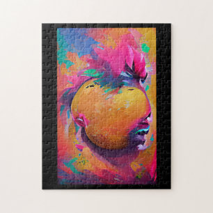 Puzzle Mango vibrante coloré art graphique abstrait