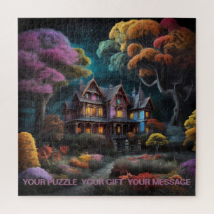 Puzzle Manoir mystique sous lumière étoilée