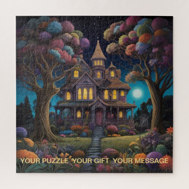 Puzzle Manoir mystique sous lumière étoilée (Vertical)