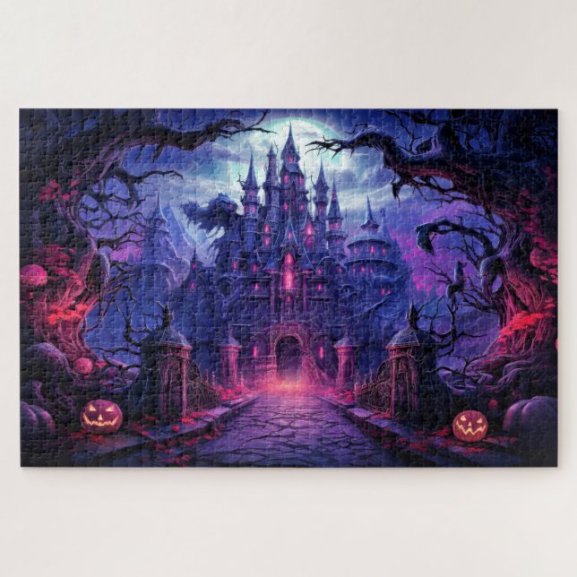 Puzzle Manoir super Éffrayant hanté | Bonne Halloween (Horizontal)