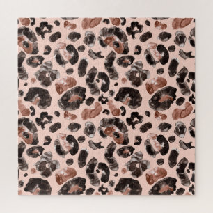 Puzzle Manteau de léopard, peau d'animal sans couture mot