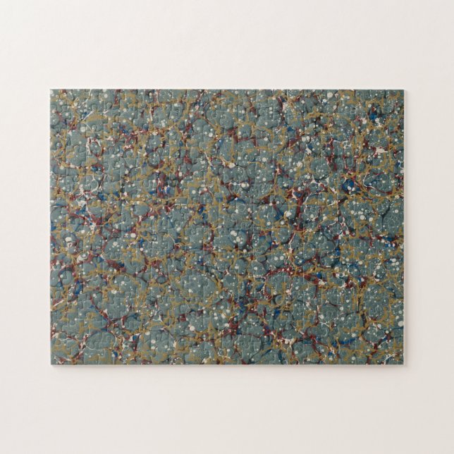 Puzzle Marbled Abstract Painting (Horizontal)