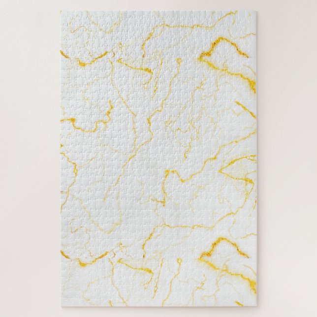 Puzzle Marbre blanc de Parties scintillant Or Elegant Ext (Vertical)