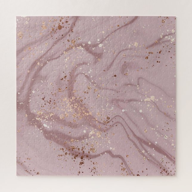 Puzzle Marbre liquide : Artistérie Rose d'or. (Vertical)