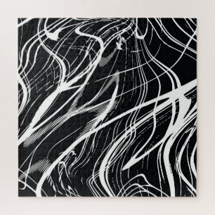 Puzzle Marbre noir blanc : Vintage Abstrait
