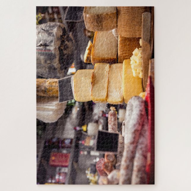 Puzzle Marché alimentaire italien avec fromage et peppero (Vertical)