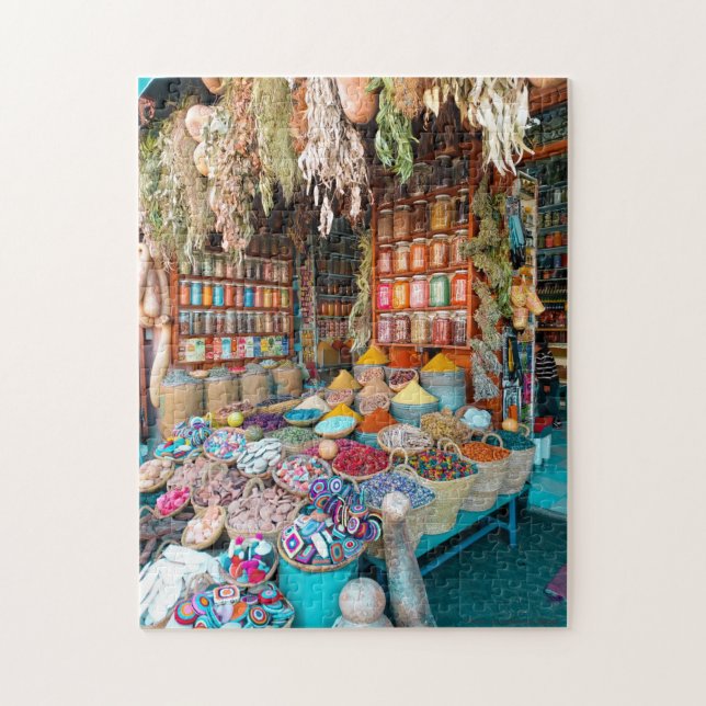 Puzzle Marché aux épices Marrakech, Maroc (Vertical)