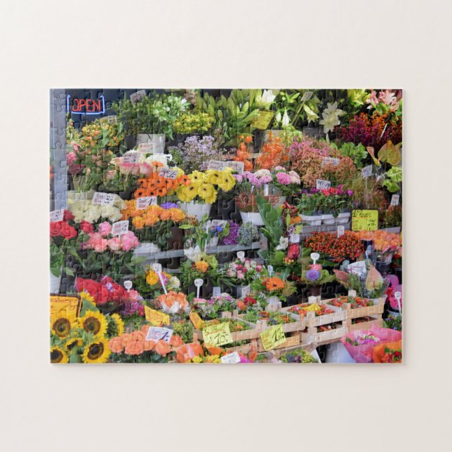 Puzzle Marché aux fleurs - Rues d'Allemagne -11x14 - 252  (Horizontal)