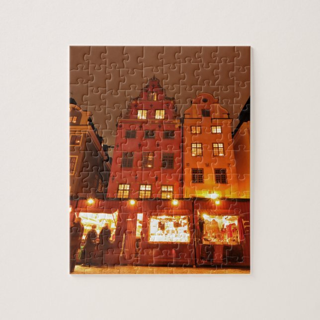 Puzzle Marché de Noël à Stockholm, Suède (Vertical)