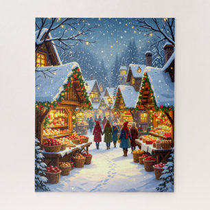 Puzzle Marché de vacances d'hiver