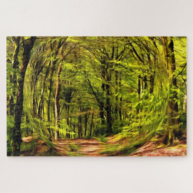 Puzzle Marche forestière au printemps. (Horizontal)