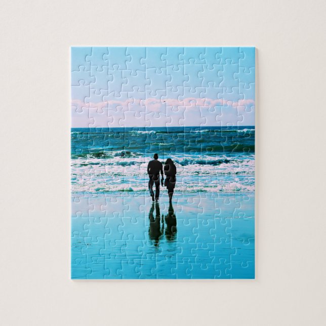 Puzzle Marche romantique sur la plage - 8x10 - 110 pc (Vertical)