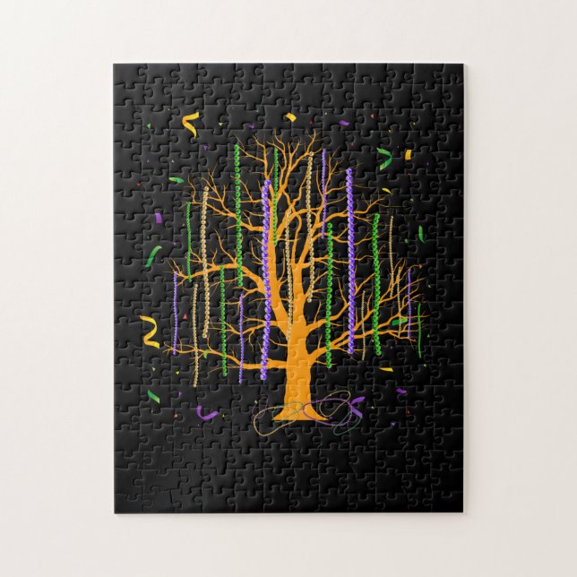 Puzzle Mardi Gras Tree Beads Nouvelle-Orléans 2022 Aquare (Vertical)
