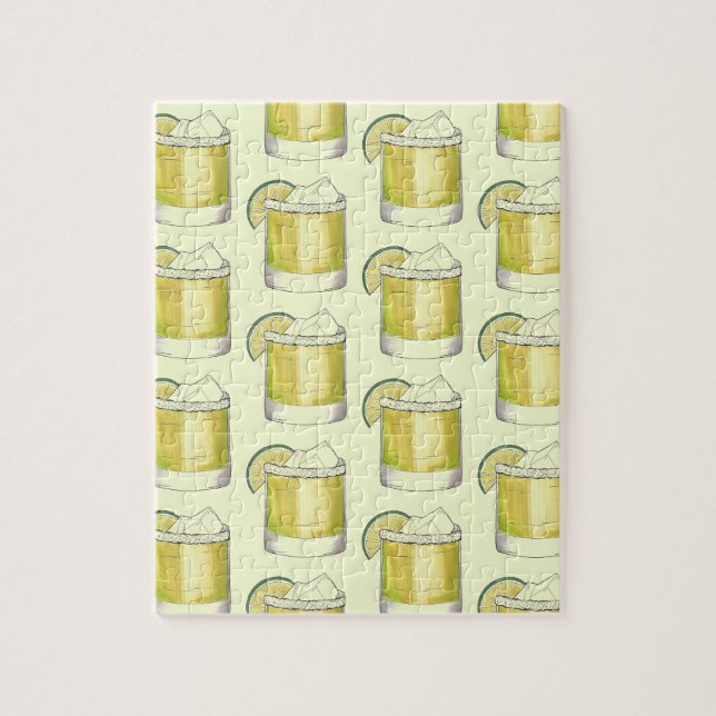 Puzzle Margarita Cocktail d'été Mixte Boisson Lime Vert (Vertical)