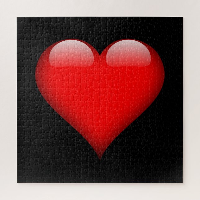 Puzzle Mariage Amour Tendance Cœur Rouge (Vertical)