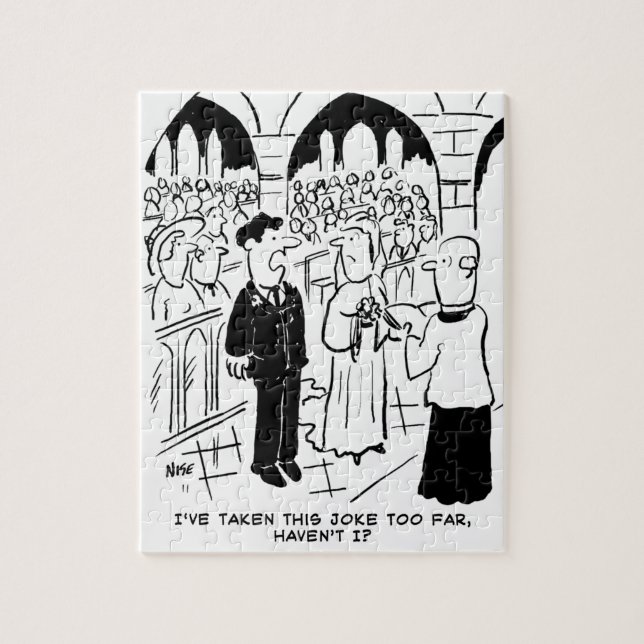 Puzzle Mariage - Bridegroom Practical Joke Cartoon (Vertical)