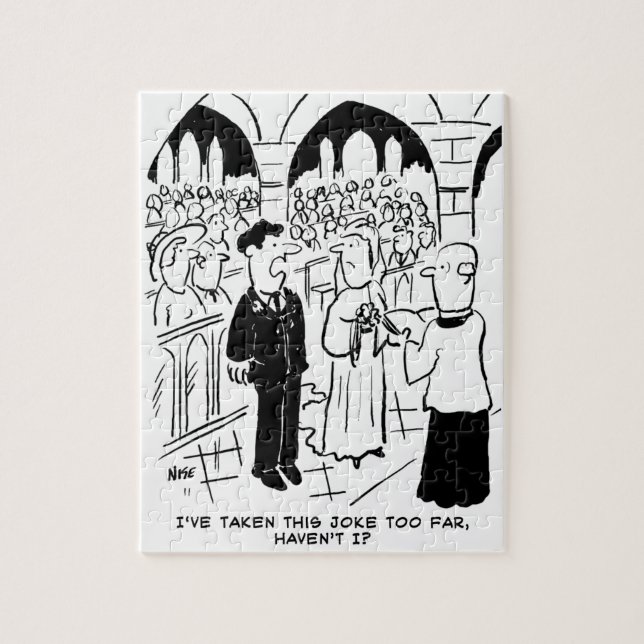 Puzzle Mariage - Bridegroom Practical Joke Cartoon (Vertical)