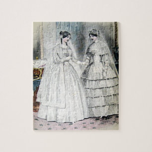 Puzzle Mariage de mariée vintage antique blanc