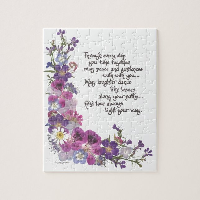 Puzzle Mariage ou cadeau de fiançailles (Vertical)