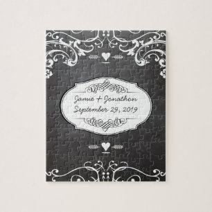 Puzzle Mariages de typographie de tableau noir
