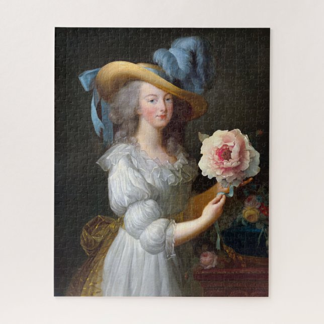 Puzzle Marie Antoinette à la pivoine rose (Vertical)