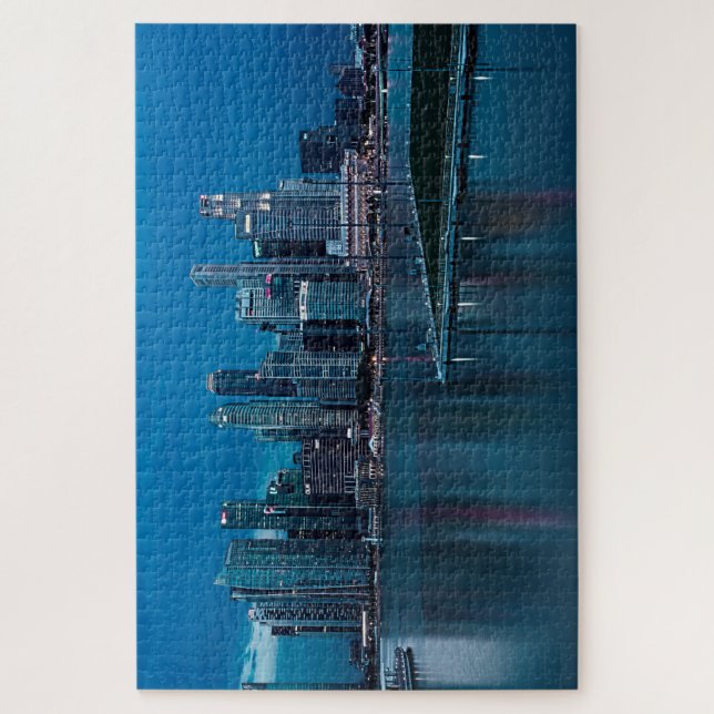 Puzzle Marina Bay Singapore Skyline à la nuit (Vertical)