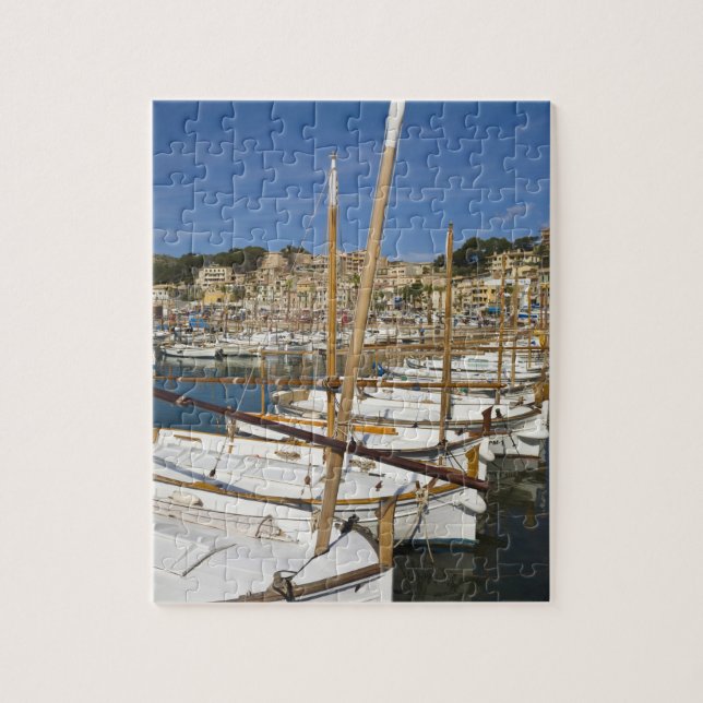 Puzzle Marina, Port de Soller, côte ouest, Majorque, (Vertical)