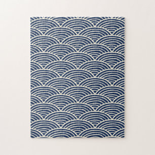 Puzzle Marine japonaise Vagues océaniques bleues