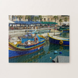 Puzzle Marsaxlokk a peint des bateaux