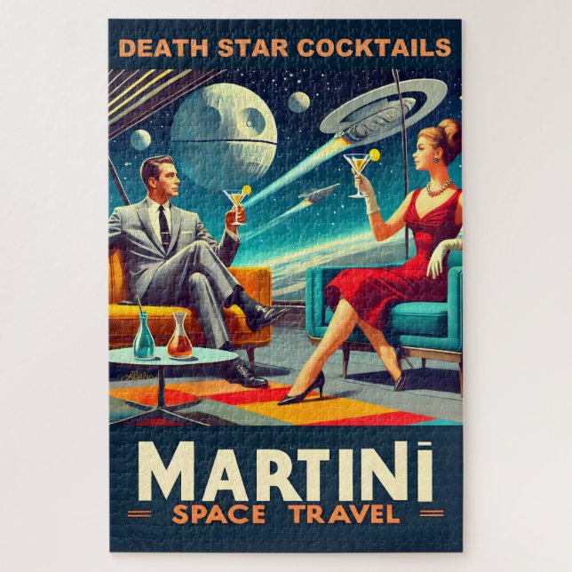 Puzzle Martini Space Affiches de voyage Death Star Cockta (Vertical)