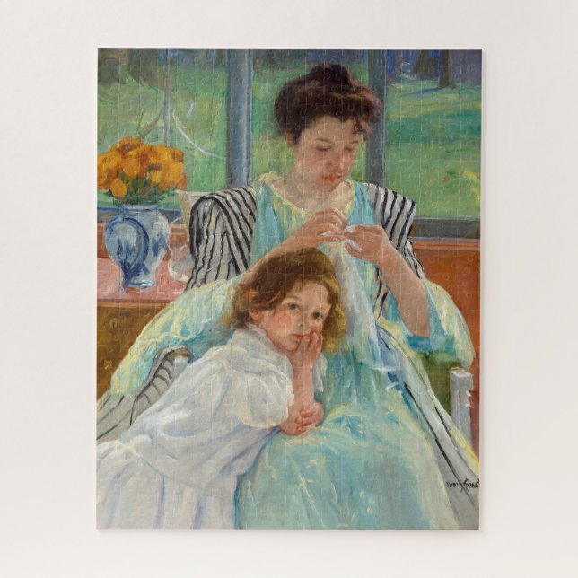 Puzzle Mary Cassatt - Jeune mère coudre (Vertical)