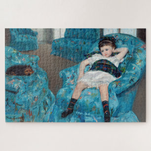 Puzzle Mary Cassatt - Petite fille dans un fauteuil bleu