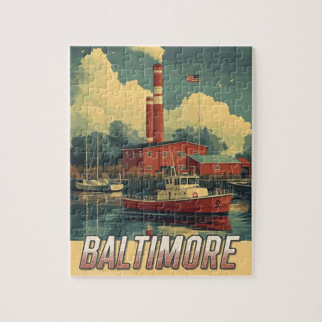 Puzzle Maryland vintage Baltimore (Vertical)