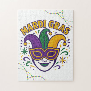 Puzzle Masque coloré traditionnel de Mardi Gras