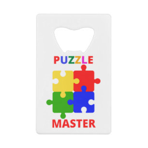 Puzzle Master Credit Card Bottle Opener