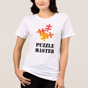 Puzzle Master Jigsaw Lovers Funny Quote Tri-Blend Shirt