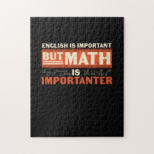 Puzzle Math Enseignant Math Math est important (Vertical)