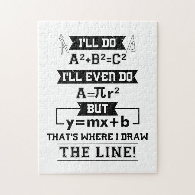 Puzzle Math Math Cadeaux enseignant mathématiques (Vertical)