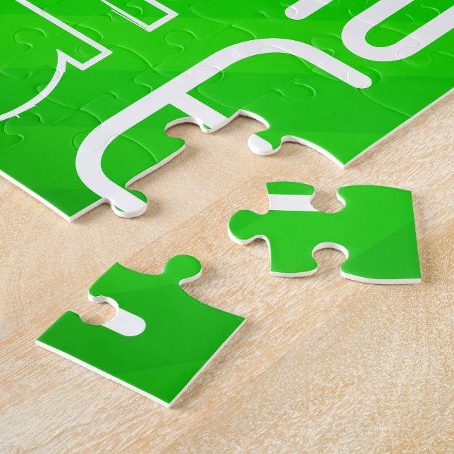 Puzzle Maths ; Grandes vertes néon (Côté)
