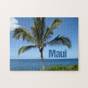 Puzzle Maui Hawaii Palm Tree photo Pittoresque bleue