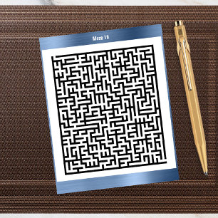 Puzzle Maze Neuf Dix-Neuf Bleu   Cartes d'activité