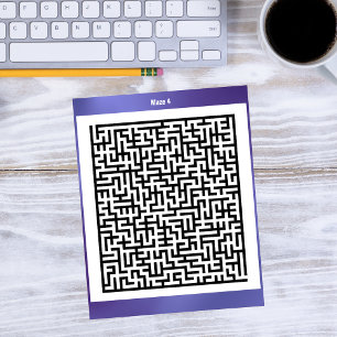 Puzzle Maze quatre violet   Cartes d'activité