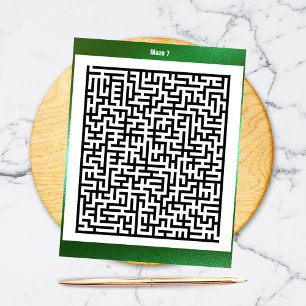 Puzzle Maze sept vert   Cartes d'activité