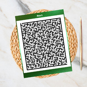 Puzzle Maze Six Green   Cartes d'activité