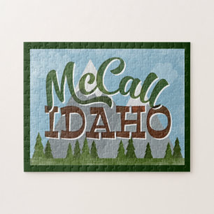 Puzzle McCall Idaho Fun Retro Montagnes neigeuses