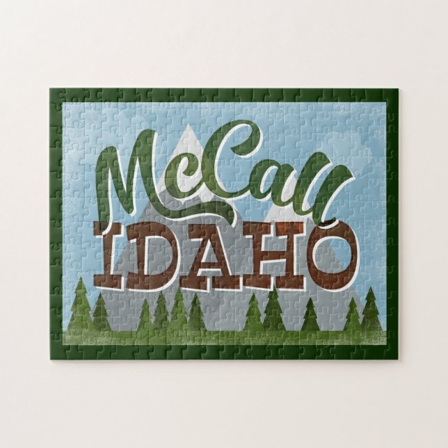 Puzzle McCall Idaho Fun Retro Montagnes neigeuses (Horizontal)