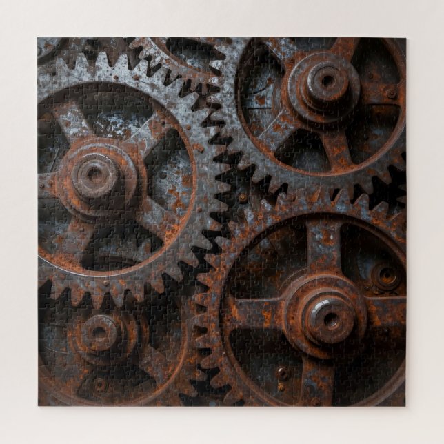Puzzle Mécanisme Industriel Rouillé (Vertical)