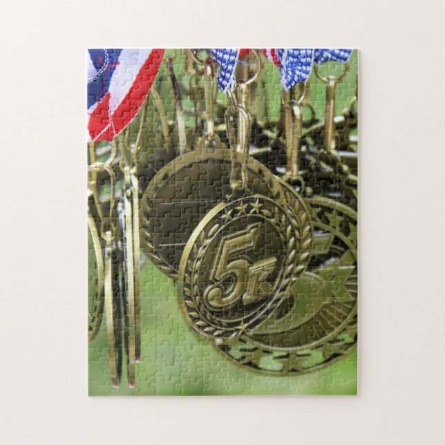 Puzzle Médaille 5K Run Photo couleur (Vertical)