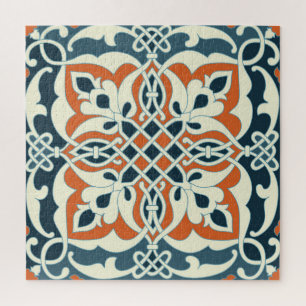 Puzzle Médaillon vintage : Motif coloré sans couture